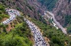 ترافیک سنگین در محورهای چالوس، هراز و آزادراه تهران-شمال