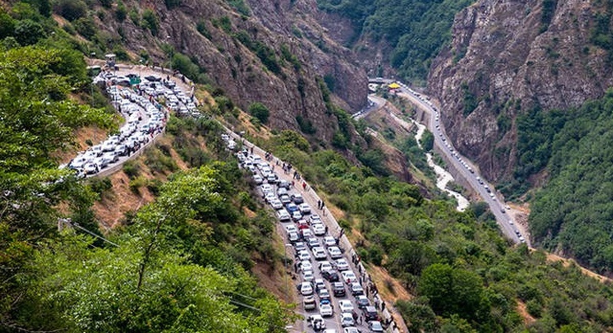 ترافیک سنگین در محورهای چالوس، هراز و آزادراه تهران-شمال