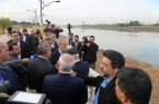بازدید رئیس‌جمهور از طرح جامع فاضلاب اهواز و ساحل کارون