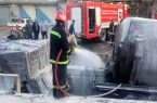 یک کارگر راننده بر اثر حریق تانکر حمل سوخت در کرمانشاه جان باخت