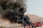 آتش‌سوزی تانکر سوخت‌رسان پروژه جاده چم‌سرخ دهلران