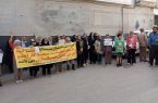 تجمع بازنشستگان کرمانشاه مقابل صندوق بازنشستگی کشوری