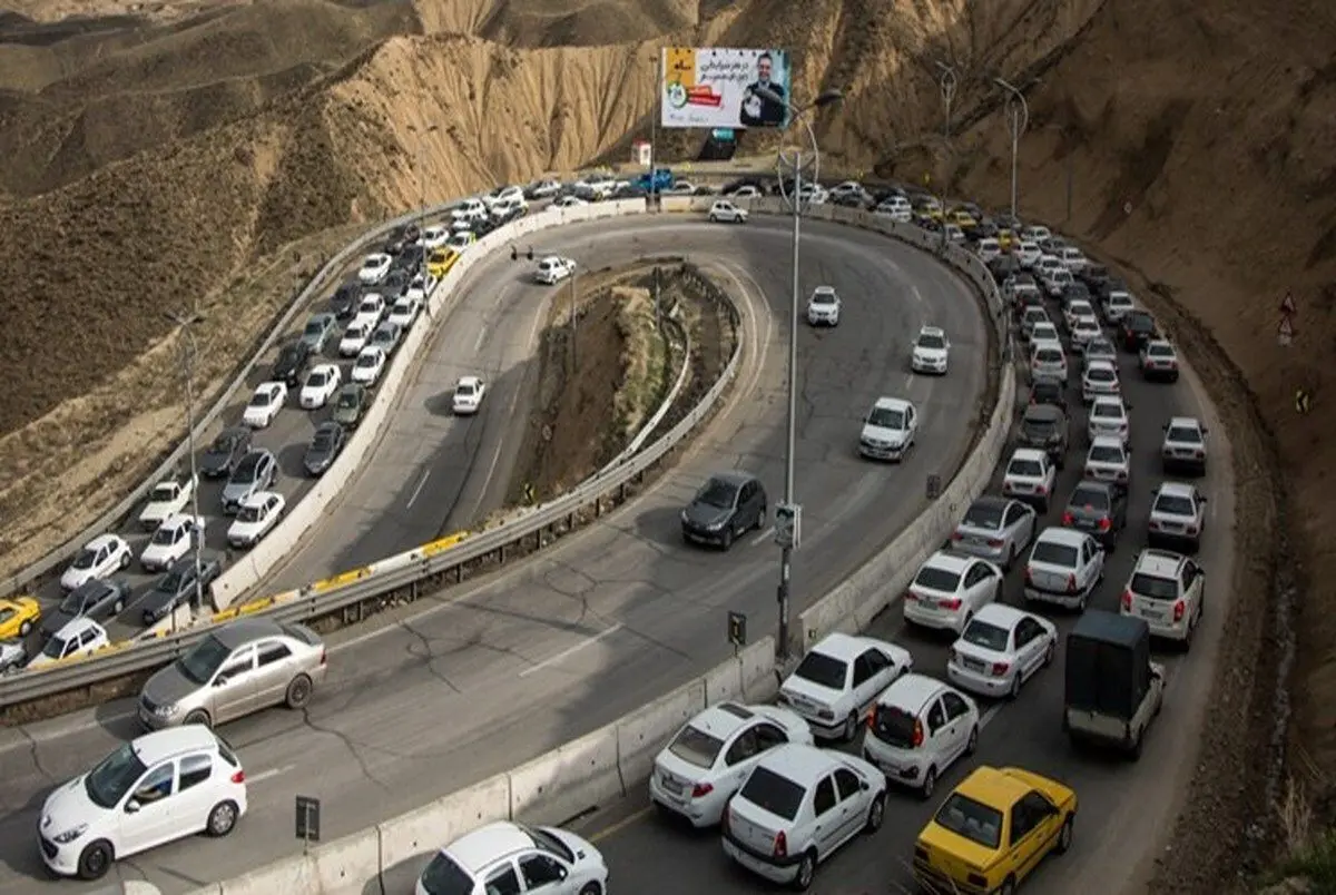 یک‌طرفه شدن جاده چالوس از ساعت ۱۸