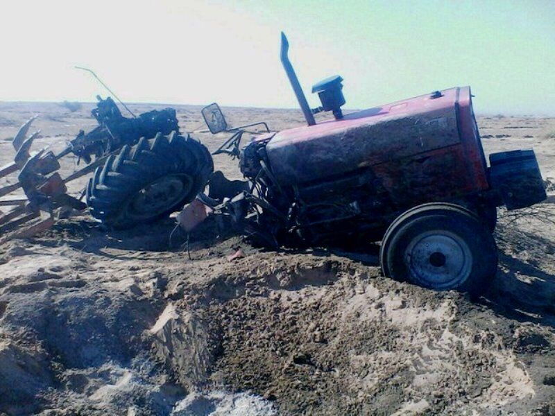 سقوط مرگبار تراکتور به دره در الیگودرز