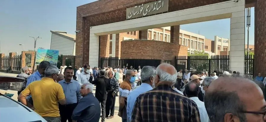 بازنشستگان صندوق فولاد در اهواز تجمع کردند