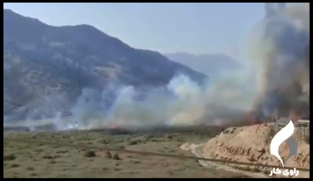 شعله‌های بی‌امان در دل زاگرس؛ شط «شیرین بهار» اندیکا می‌سوزد + فیلم