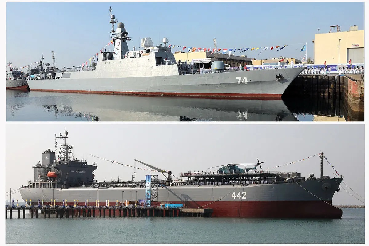 پایگاه شناوری «کردستان» و ناوشکن «سهند» به نیروی دریایی ارتش ملحق شد