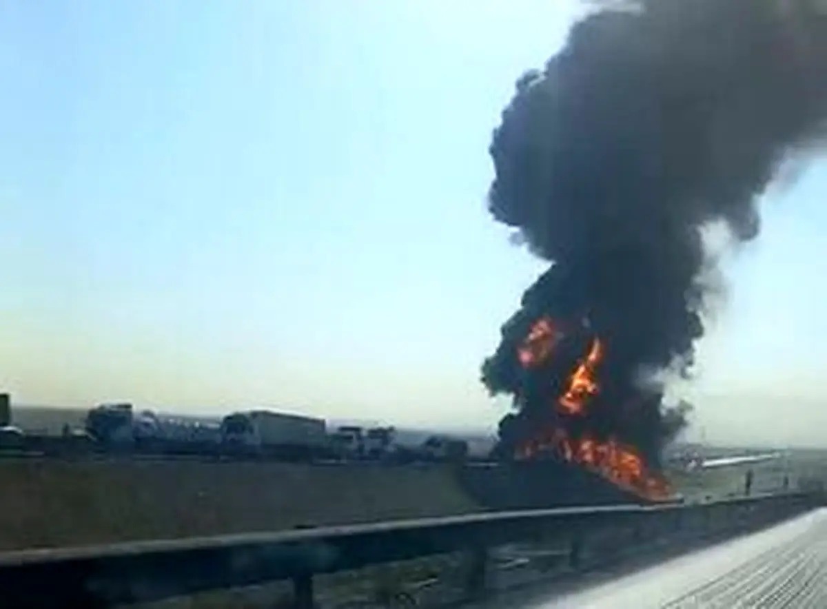 مرگ یک کارگر راننده بر اثر انفجار تانکر سوخت/ پنج نفر زخمی شدند