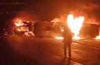 واژگونی تانکر حامل گازوئیل در محور شازند حادثه آفرید