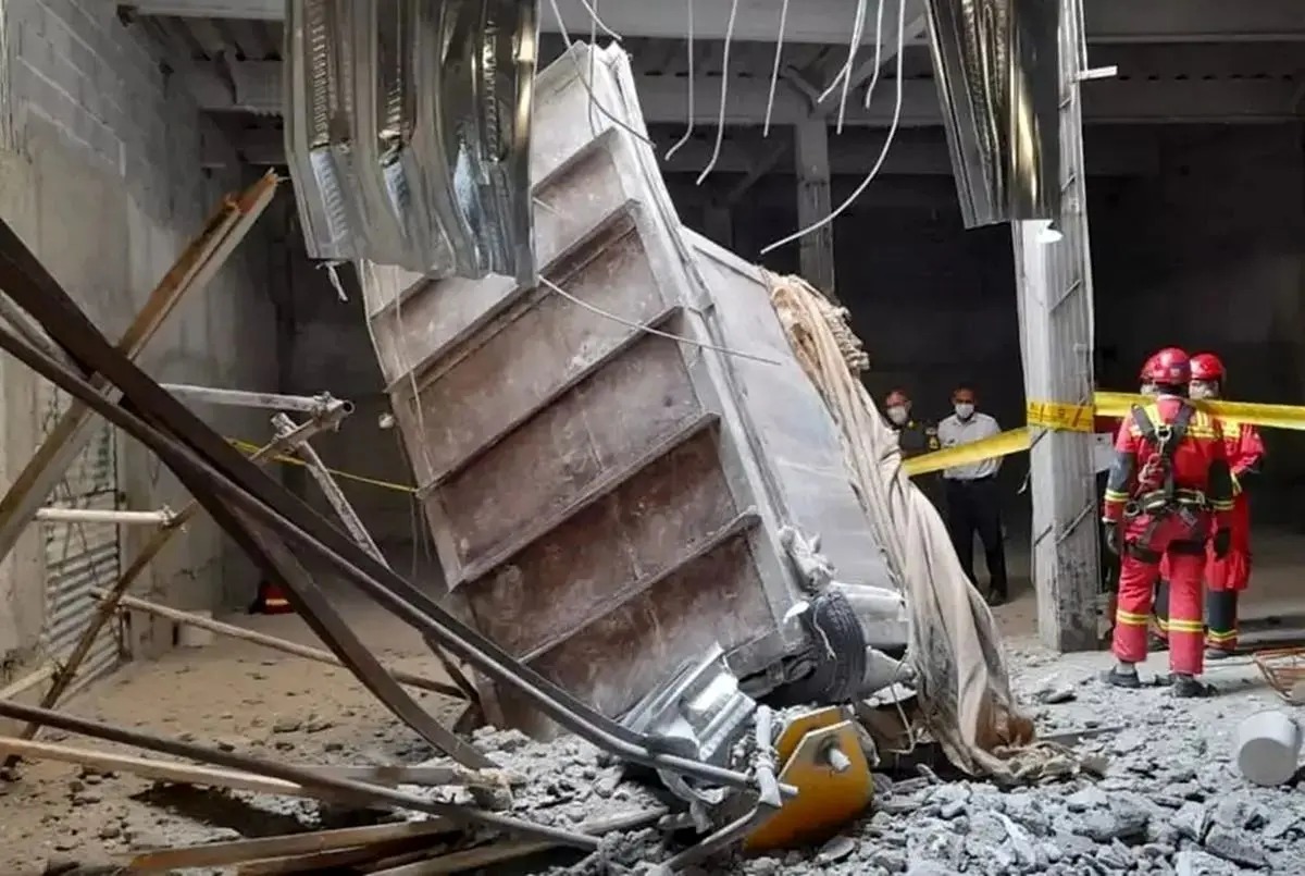 جان باختن کارگر ساختمانی ۵۰ ساله بر اثر سقوط دستگاه بالابر