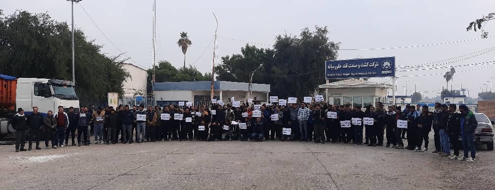 کارگران شرکت قند خاورمیانه شوش خواستار رسیدگی فوری به مطالبات معوق شدند