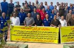 کارکنان شرکت نفت فلات قاره منطقه خارک اعتراض کردند