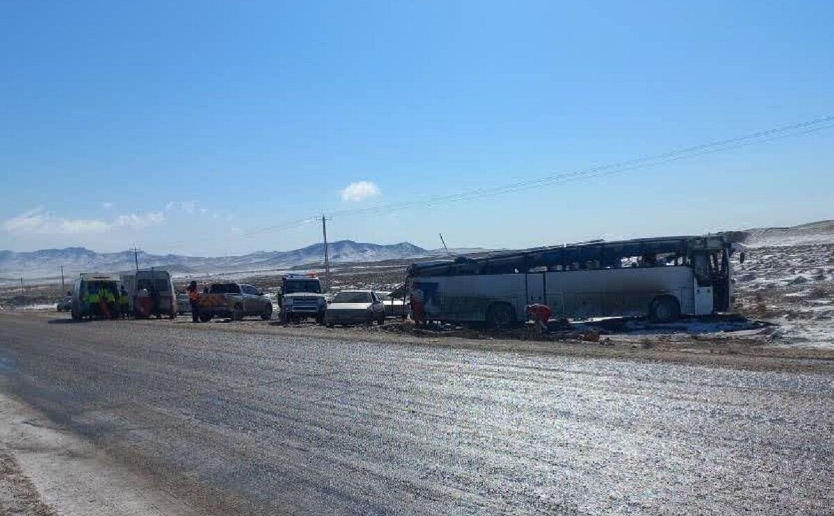 واژگونی اتوبوس در محور سربیشه – بیرجند ۶ زخمی برجا گذاشت