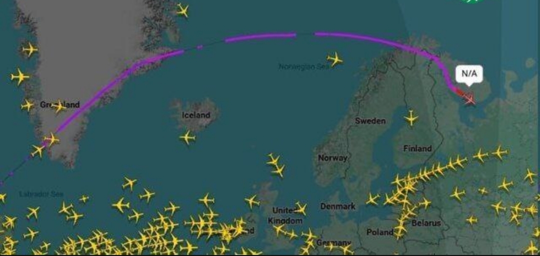 ورود هواپیمای آمریکایی به حریم هوایی روسیه و خروج از صفحه رادار؛ داده‌های Flightradar24 منتشر شد
